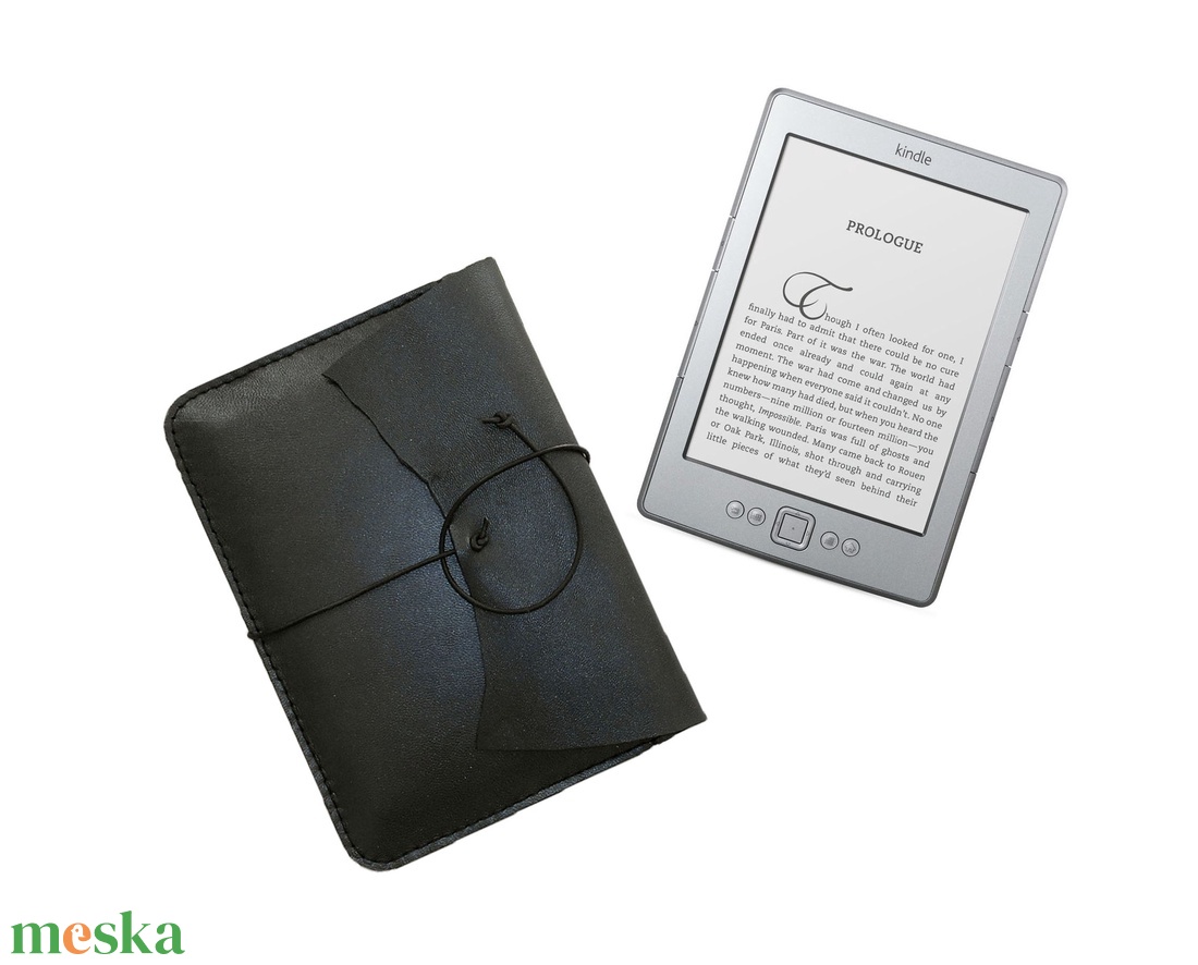 Dickens -  fekete színű valódi bőr Kindle, könyvolvasó tok - 6 méretben - táska & tok - ebook & tablet tok - Meska.hu