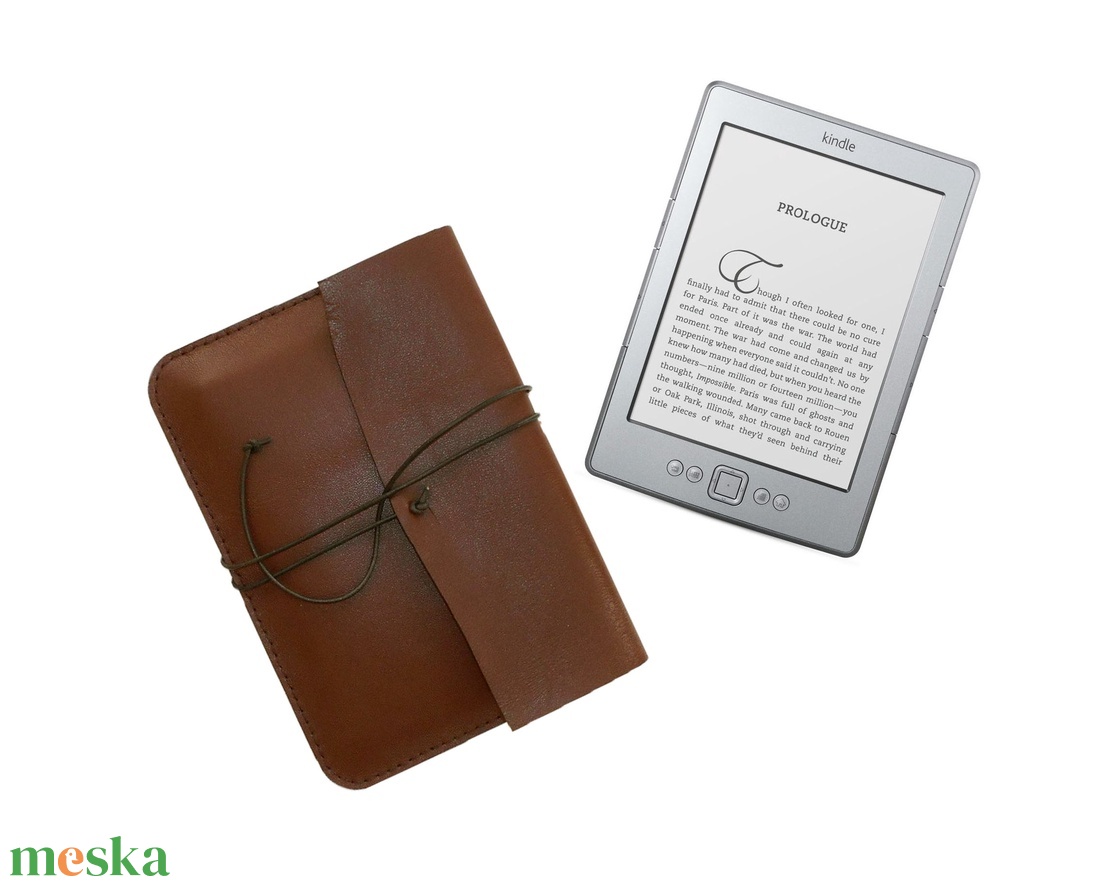 Dickens -  Barna színű valódi bőr Kindle, könyvolvasó tok - 6 méretben - táska & tok - ebook & tablet tok - Meska.hu