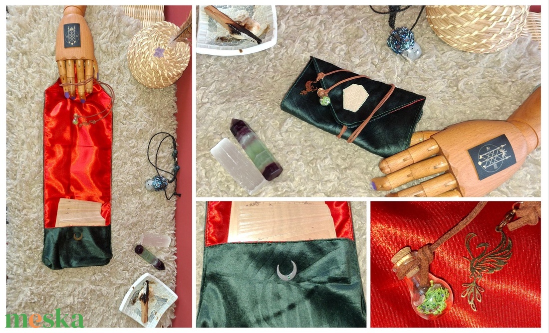 Bársony tarotkártya tartó - táska & tok - pénztárca & más tok - kártyatartó & irattartó - Meska.hu