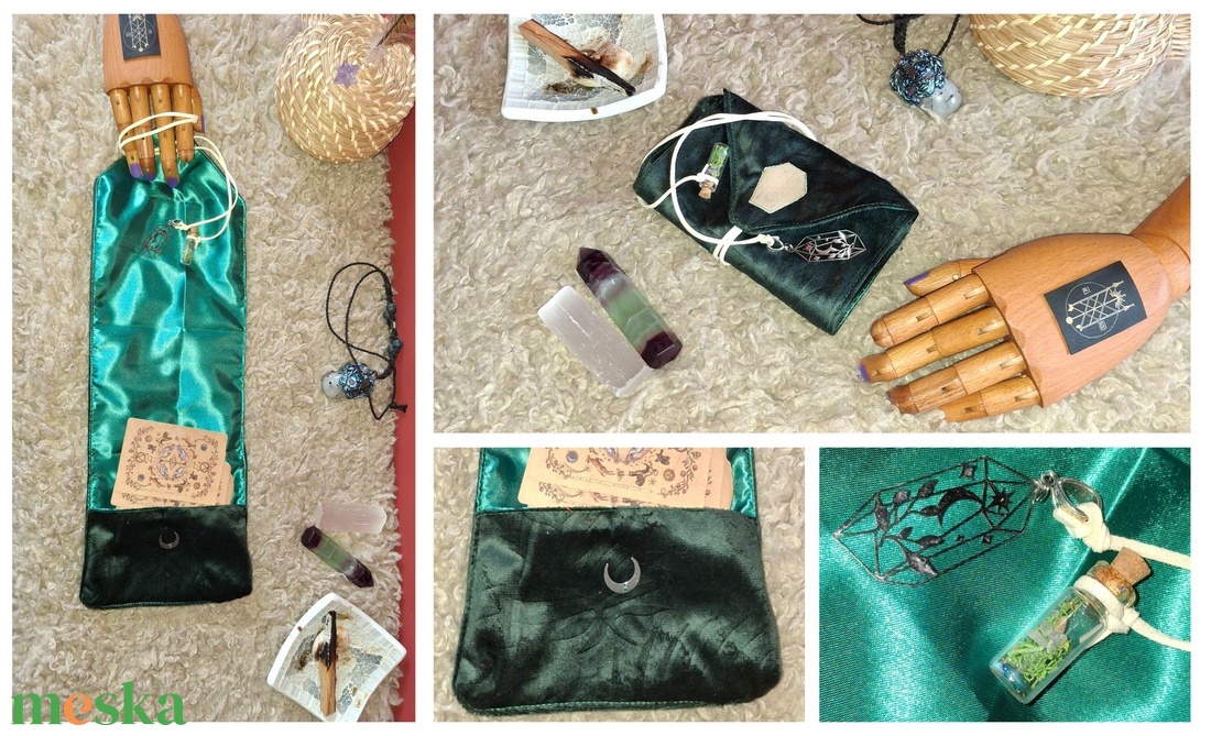 Bársony tarotkártya tartó - táska & tok - pénztárca & más tok - kártyatartó & irattartó - Meska.hu