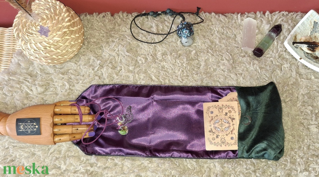 Bársony tarotkártya tartó - táska & tok - pénztárca & más tok - kártyatartó & irattartó - Meska.hu