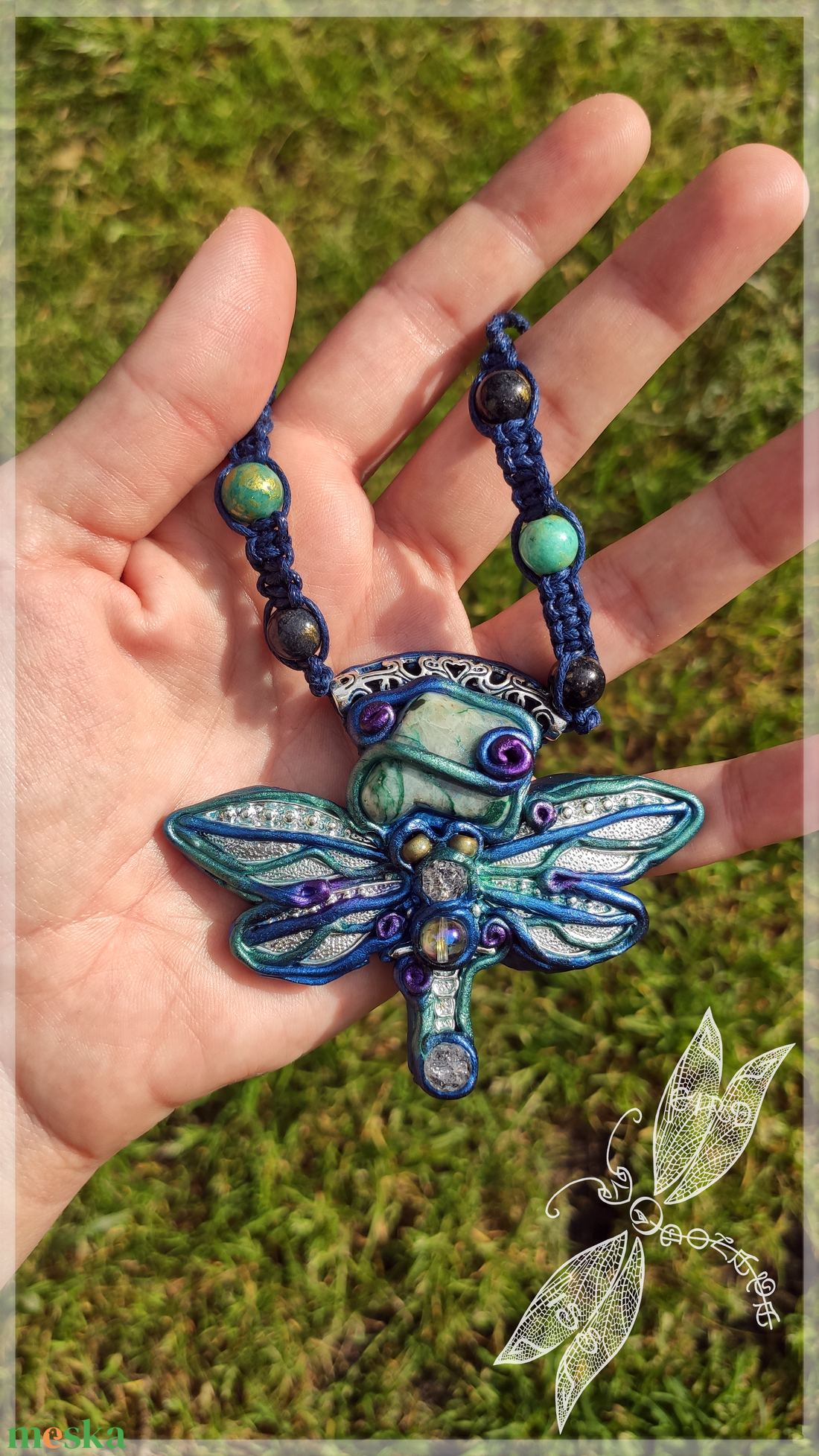 Quantumszitakötő nyaklánc - ékszer - nyaklánc - medálos nyaklánc - Meska.hu