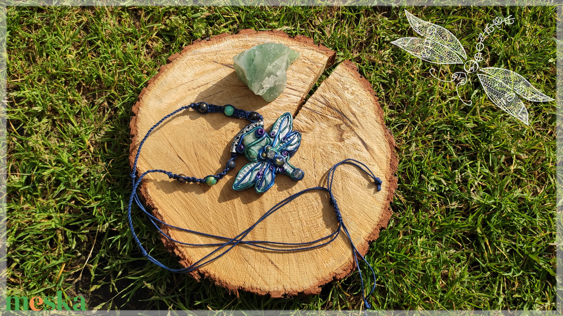 Quantumszitakötő nyaklánc - ékszer - nyaklánc - medálos nyaklánc - Meska.hu