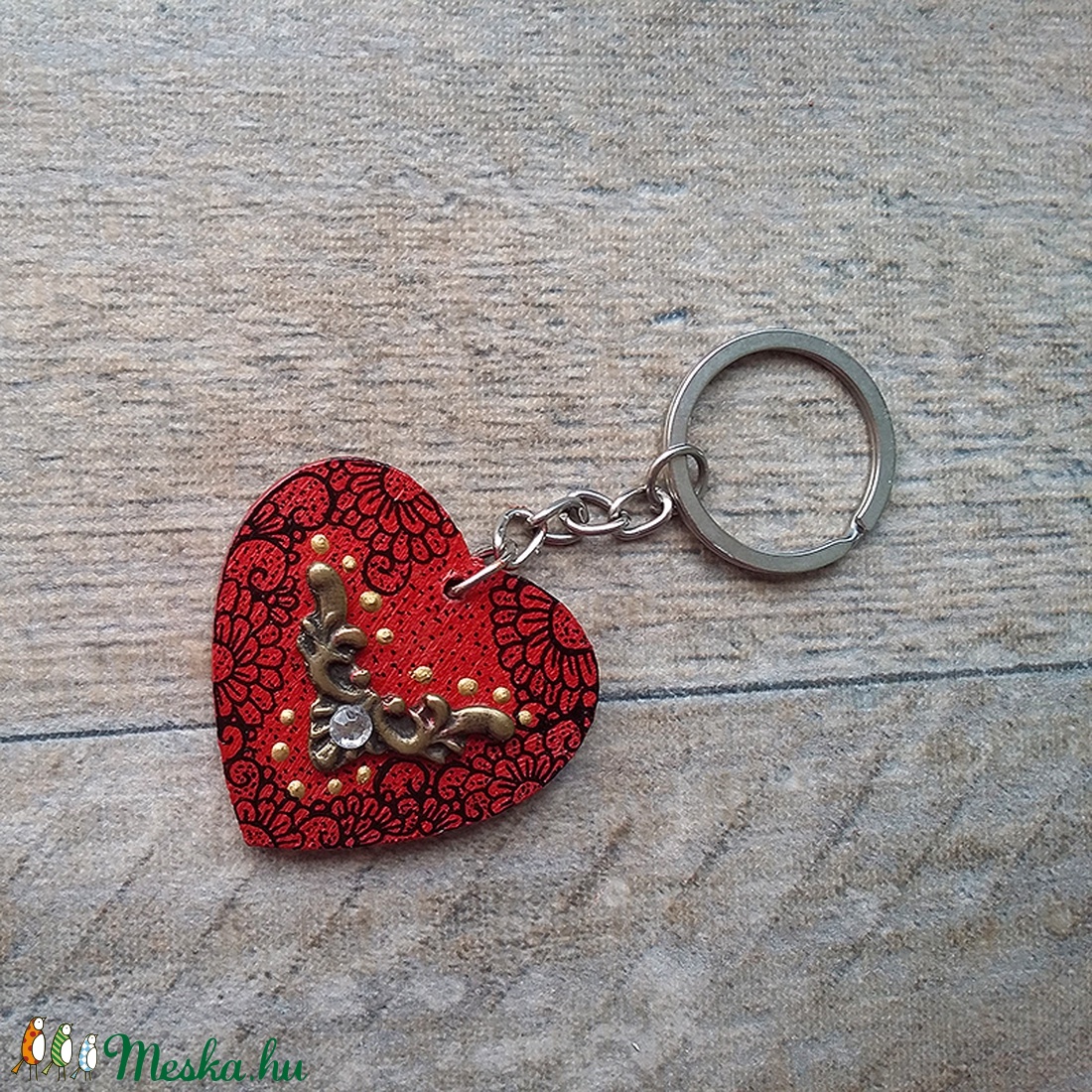 Tűzvörös ékszeresdobozka -  - Meska.hu