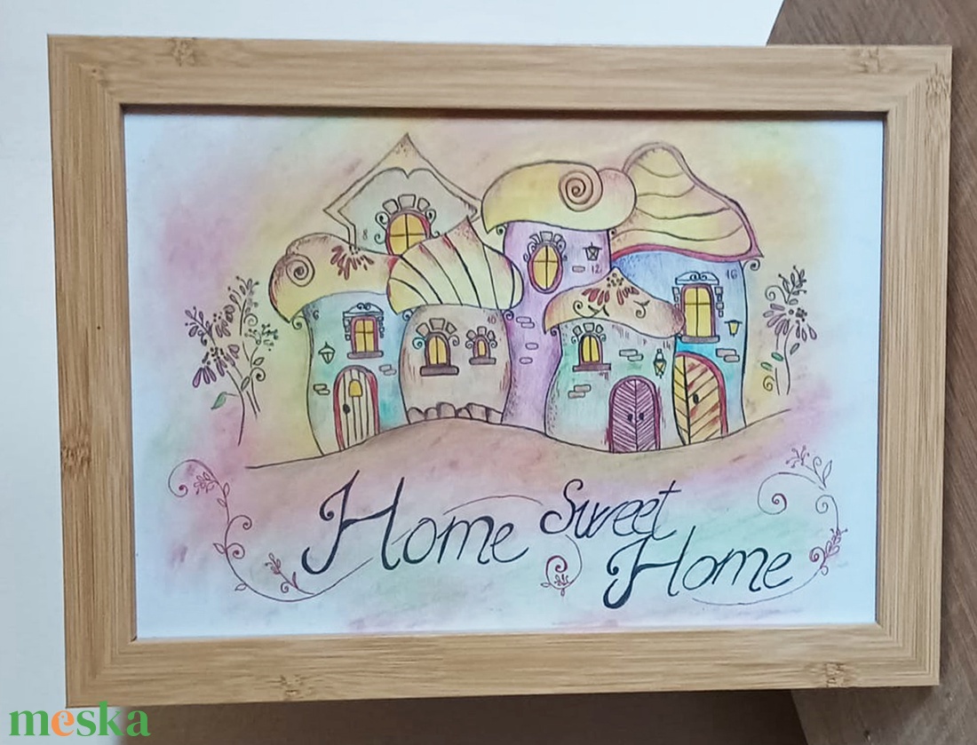 Home sweet home - illusztráció - művészet - grafika & illusztráció - ceruzarajz - Meska.hu