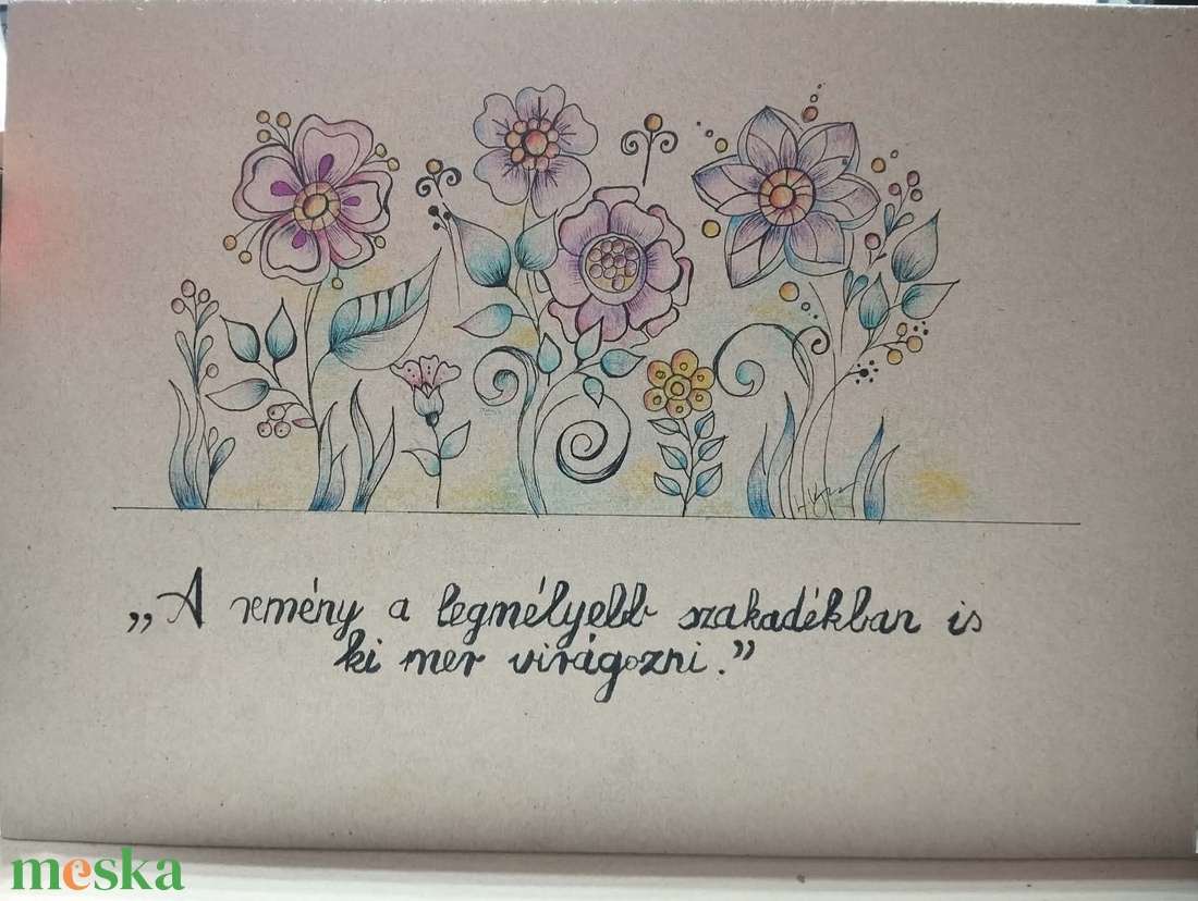 Virágos rét grafika - művészet - grafika & illusztráció - ceruzarajz - Meska.hu