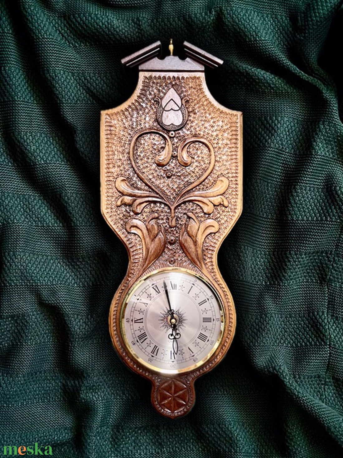 Fali óra fekete dióból - otthon & életmód - dekoráció - fali és függő dekoráció - falióra & óra - Meska.hu