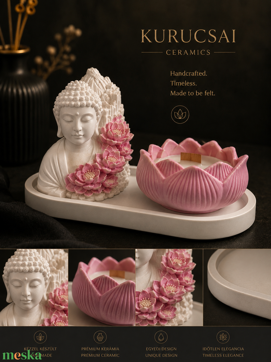 Buddha szett - otthon & életmód - dekoráció - asztal és polc dekoráció - asztaldísz - Meska.hu