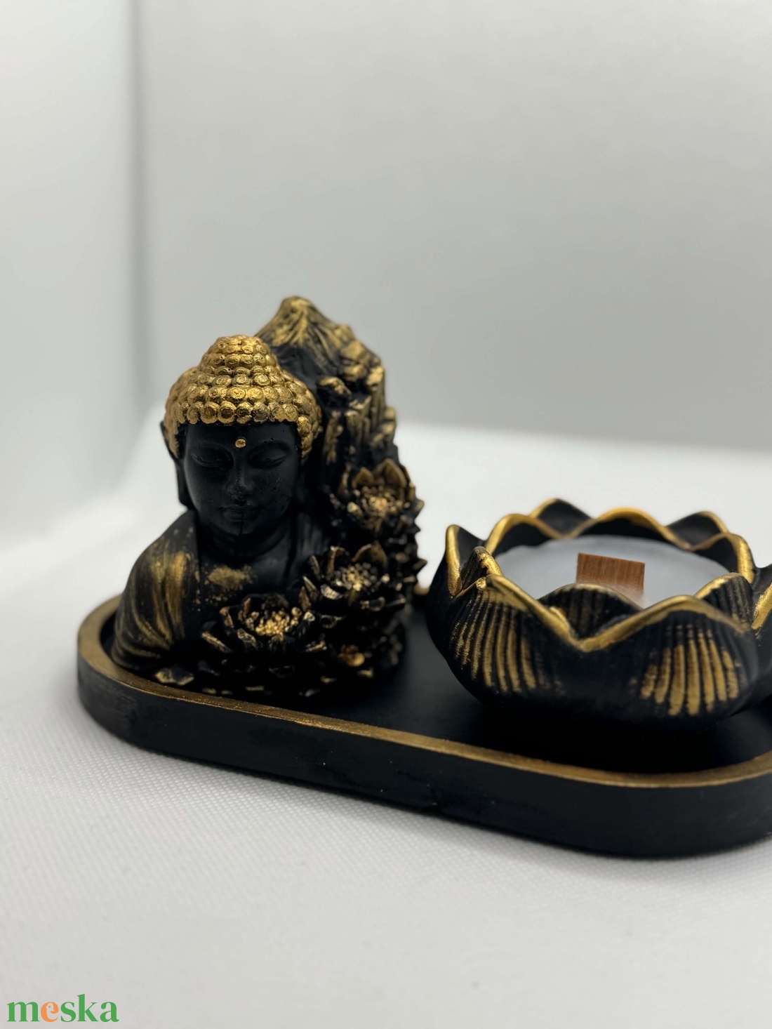 Buddha gyertyataróval - otthon & életmód - dekoráció - asztal és polc dekoráció - asztaldísz - Meska.hu