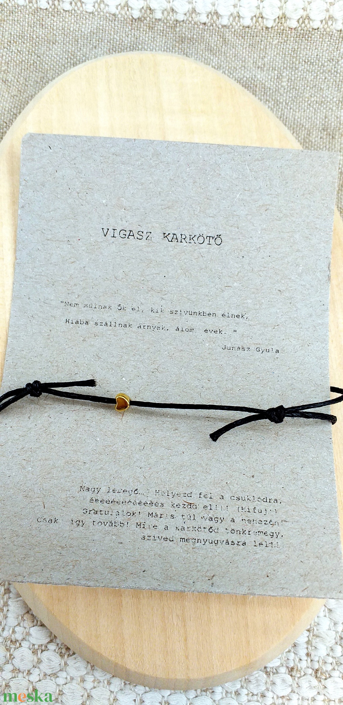 Minimalista VIGASZ karkötő  - ékszer - karkötő - gyöngyös karkötő - Meska.hu