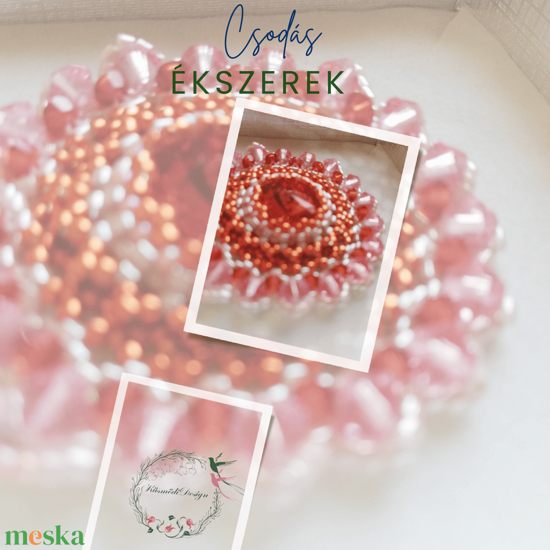  Mandala medál, sodronyon - narancs, rózsaszín  - ékszer - nyaklánc - medálos nyaklánc - Meska.hu