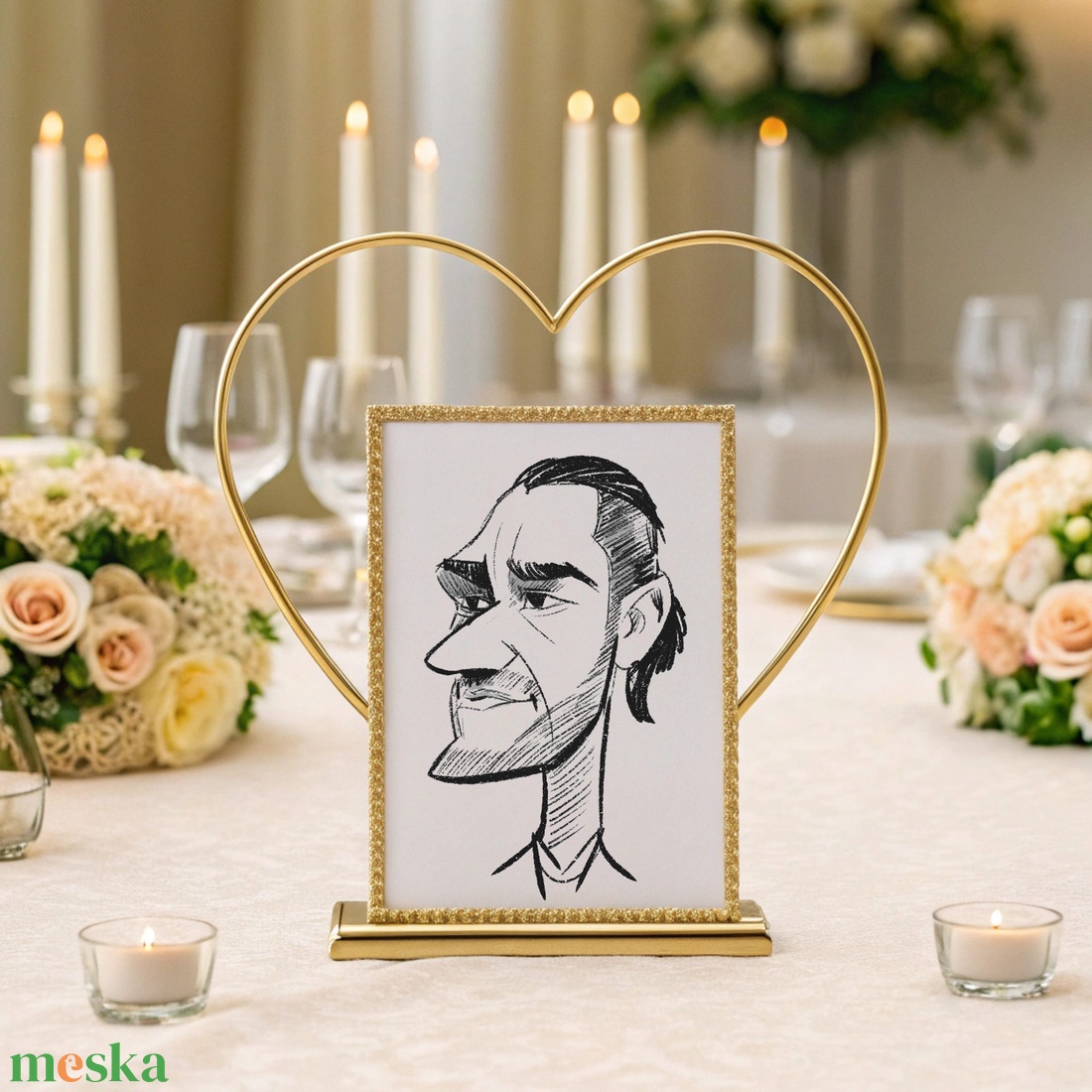KARIKATÚRÁS ESKÜVŐS ÜLTETŐKÁRTYA! - esküvő - dekoráció - helyszíni dekor - Meska.hu