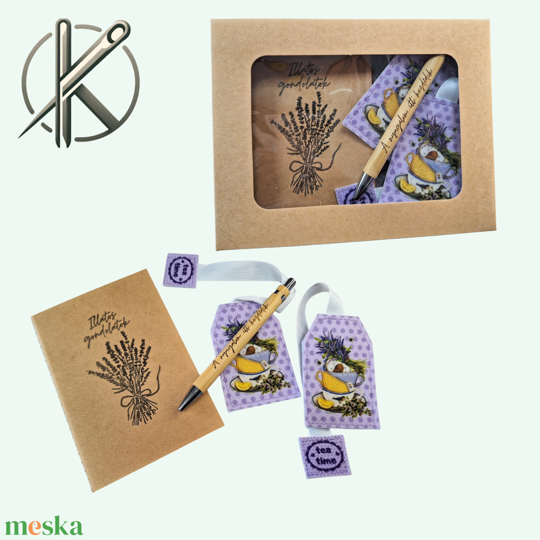Levendulás ajándékszett - otthon & életmód - papír, írószer - jegyzetfüzet & napló - Meska.hu