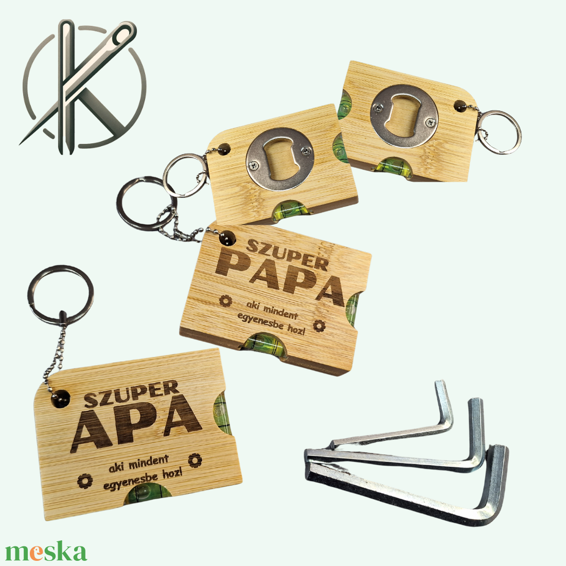 Szuper APA � Szuper Papa vízmérték kulcstartó sörnyitóval - otthon & életmód - ház & kert - szerszám & eszközök - Meska.hu