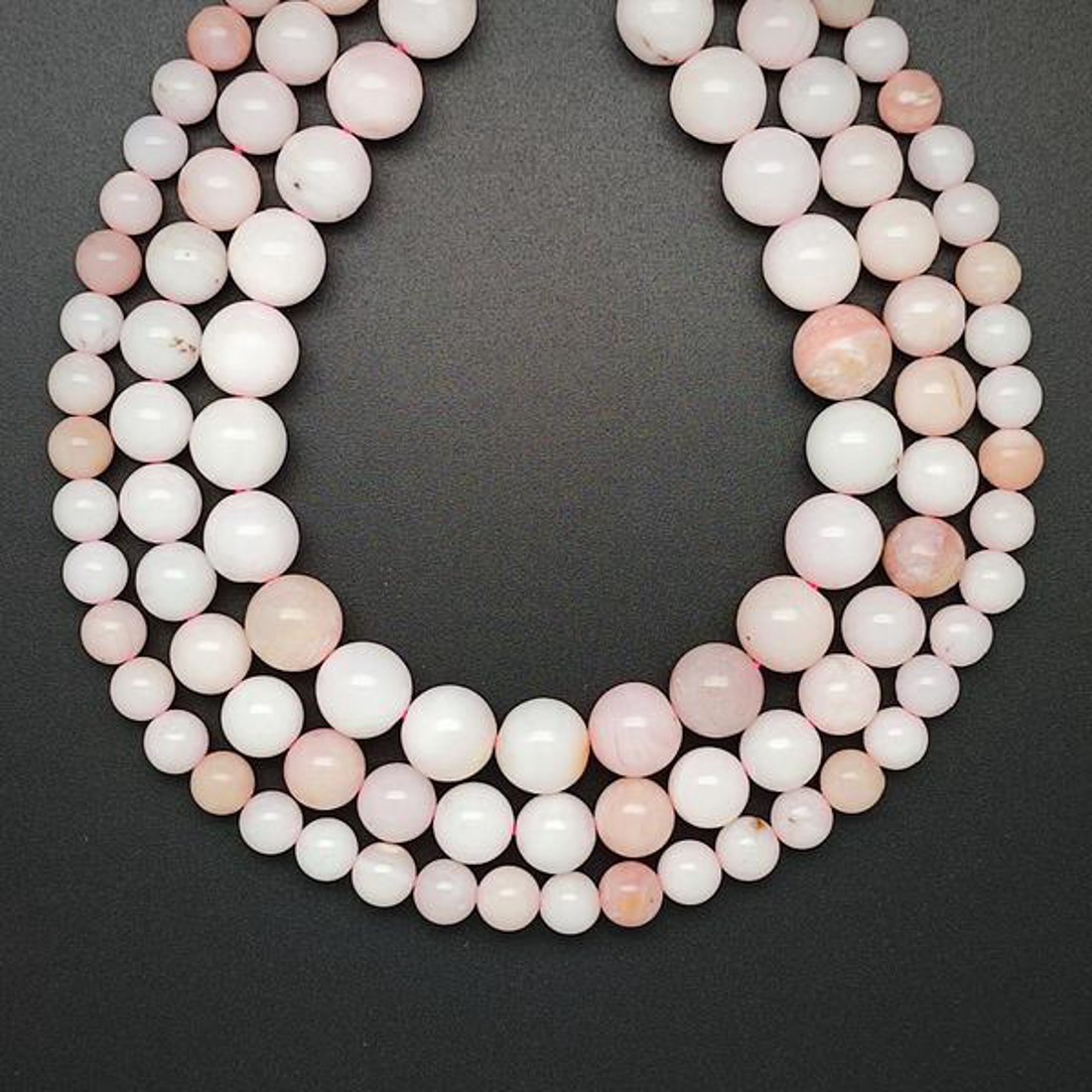 Opál pink golyó A 10mm  ékszerkészítő alapanyag (füzér) - kellékek & szerszámok - ásvány alapanyag - ásványfüzér - Meska.hu