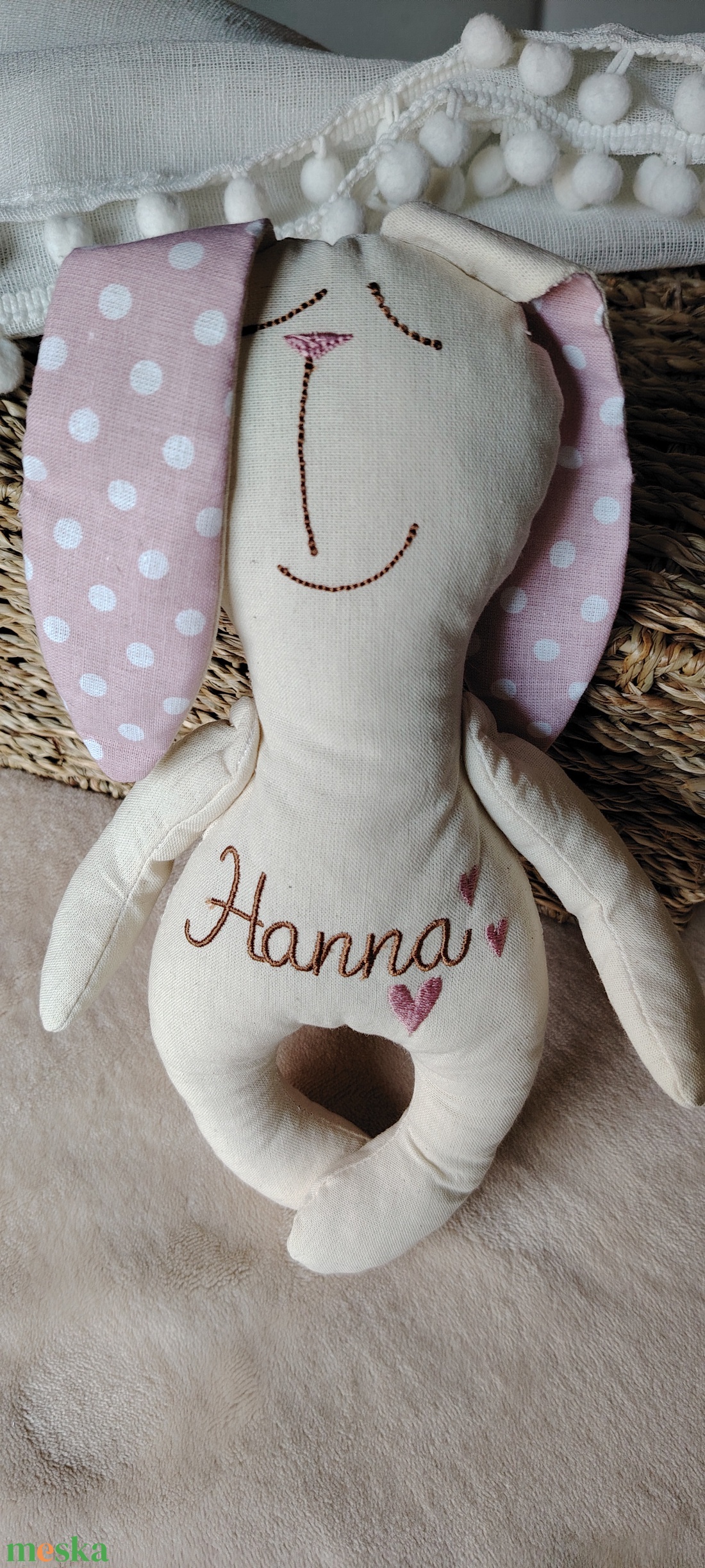 Egyedi hímzett gyermeknyuszi � személyre szóló ajándék kicsiknek - baba - mama - baba játékok - szundikendő, alvóka - Meska.hu