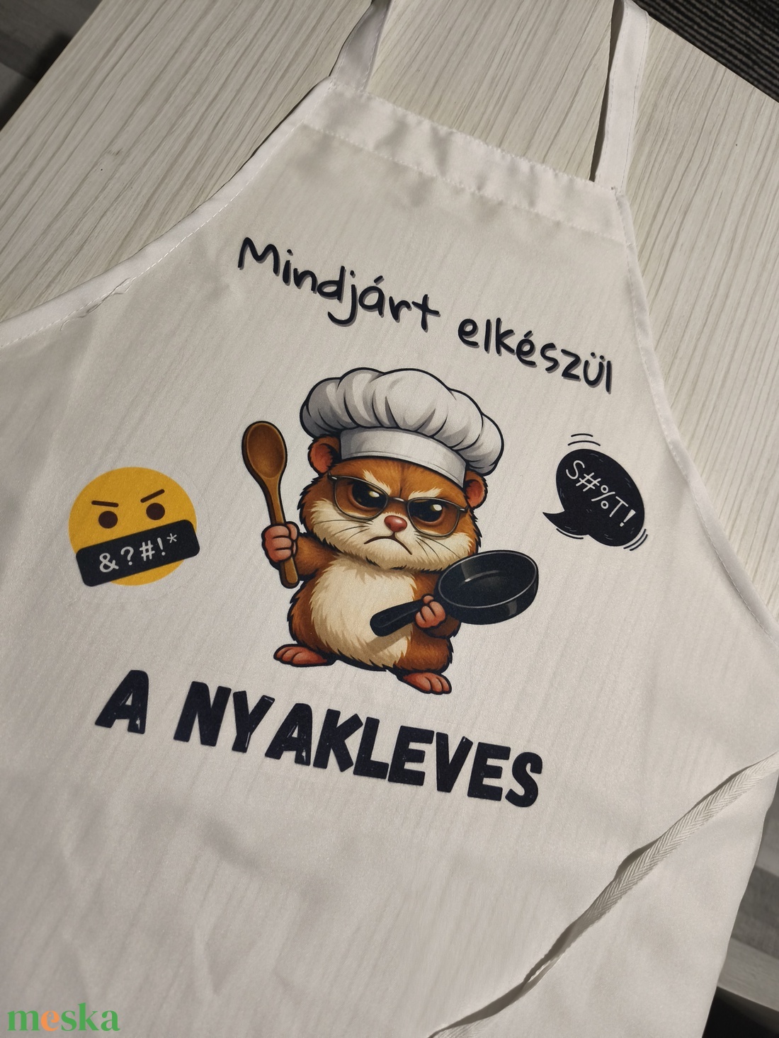 Egyedi nagy konyhai kötény - otthon & életmód - konyhafelszerelés, tálalás - konyhai textil - kötény - Meska.hu
