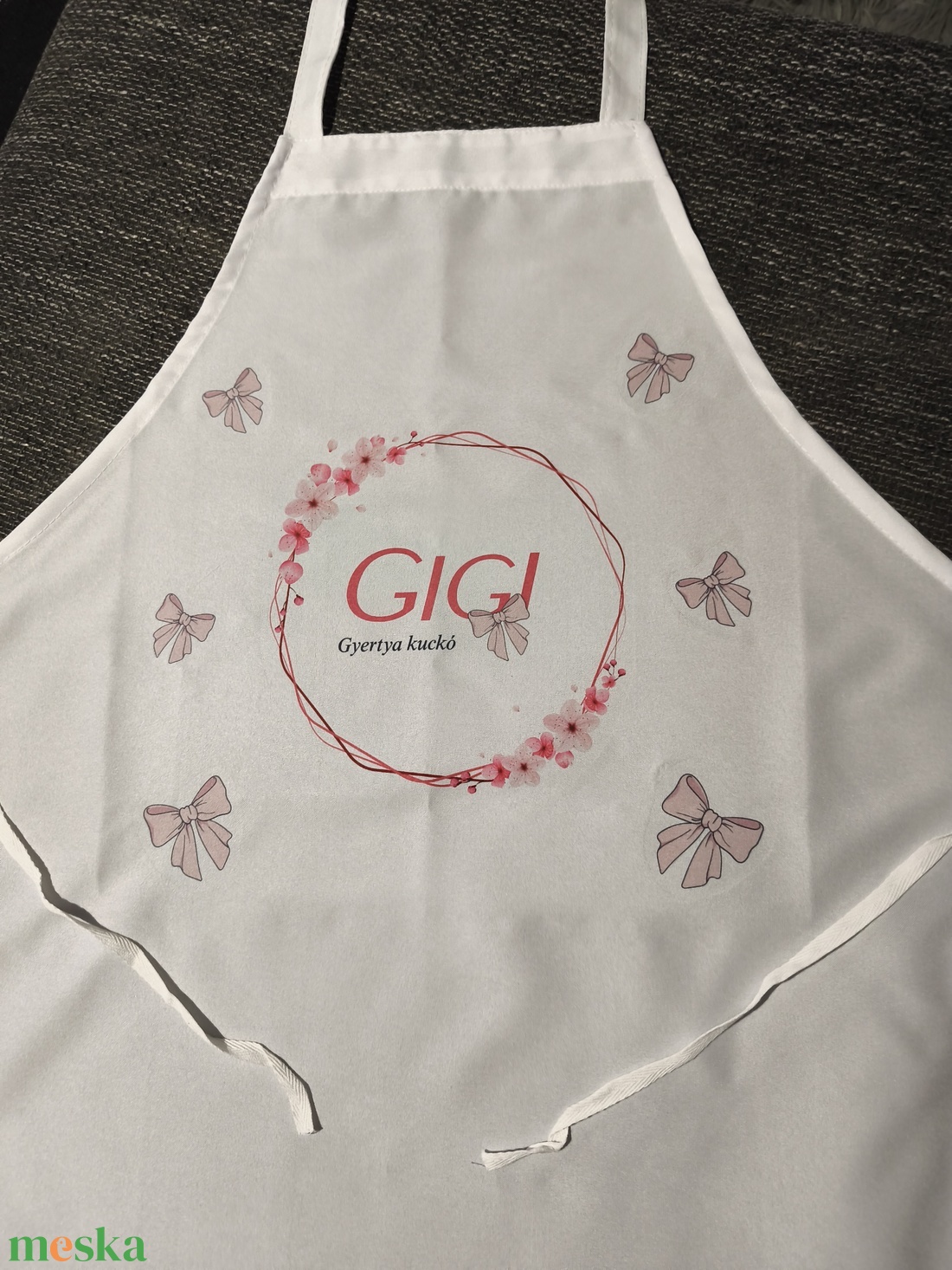 Egyedi nagy konyhai kötény - otthon & életmód - konyhafelszerelés, tálalás - konyhai textil - kötény - Meska.hu