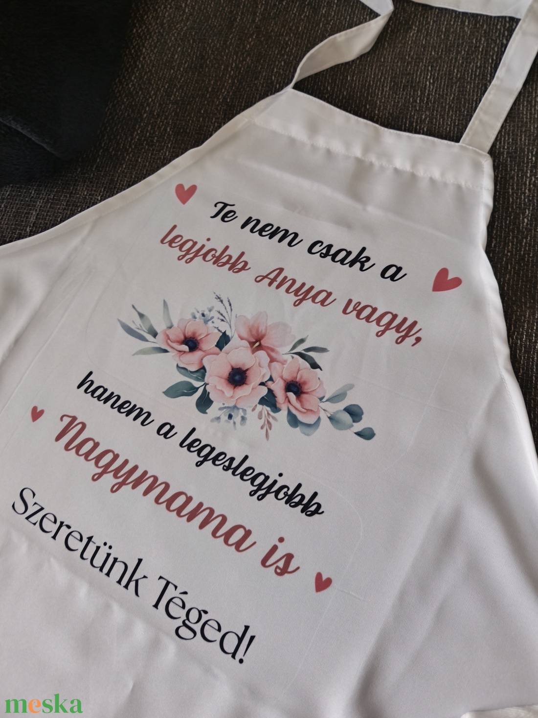 Egyedi nagy konyhai kötény - otthon & életmód - konyhafelszerelés, tálalás - konyhai textil - kötény - Meska.hu