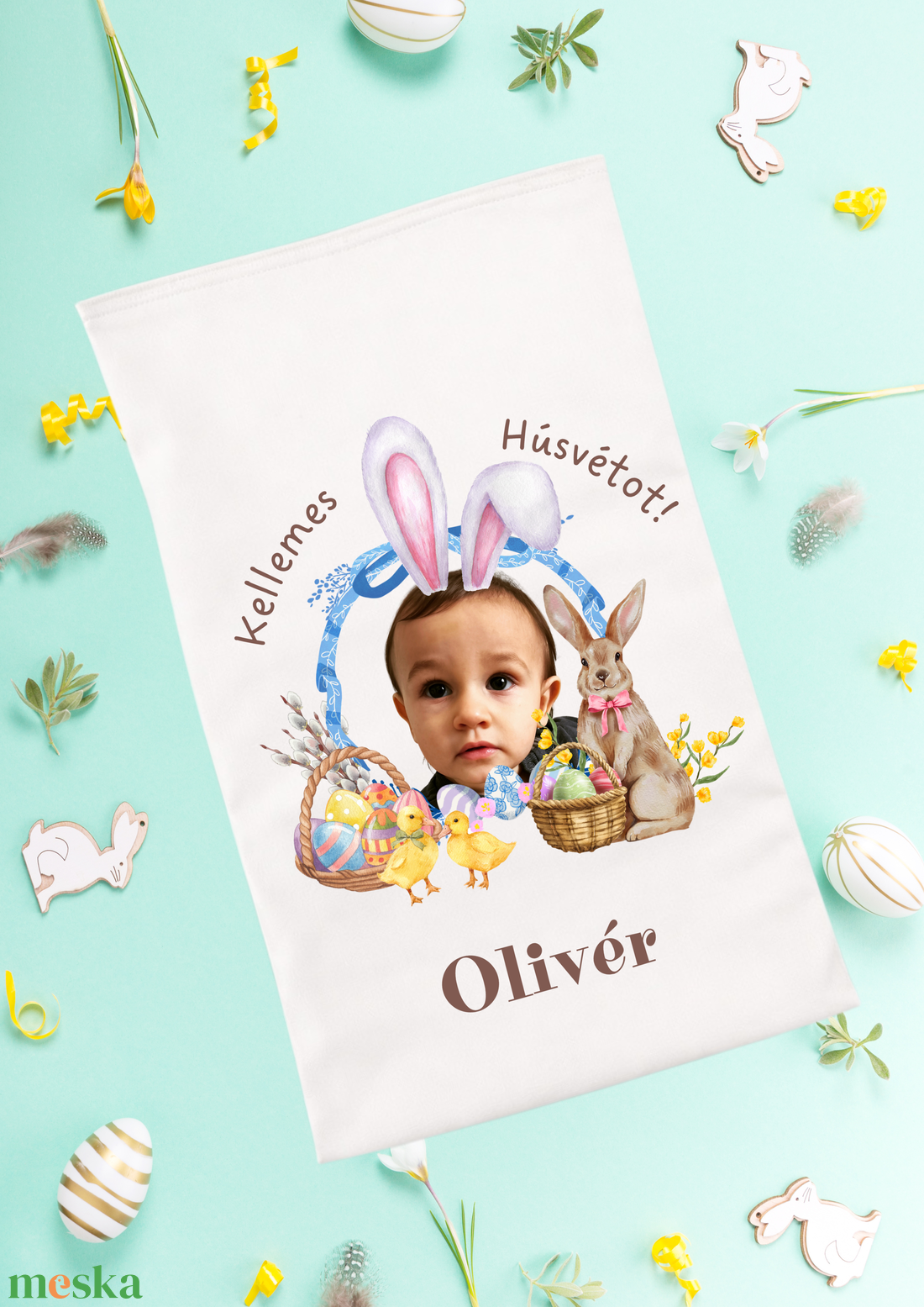 Húsvéti zsák  - ünnepi díszek, dekorációk - húsvéti díszek és dekorációk - húsvéti ajándékátadó - Meska.hu