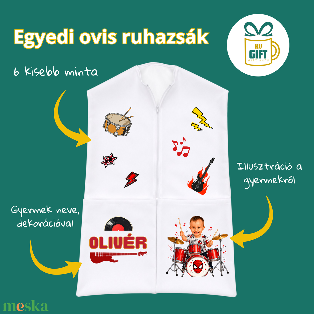 Egyedi ovis ruhazsák  - játék & sport - ovis felszerelés - ovis zsák - Meska.hu