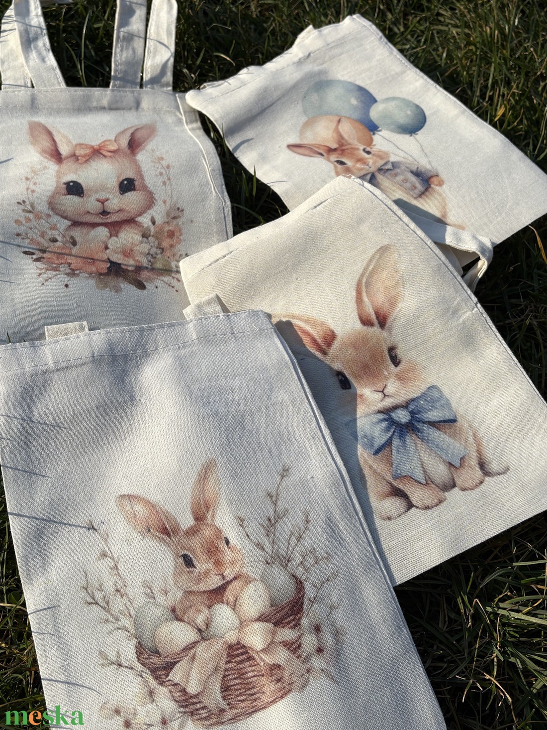 Tojás gyűjtő kisszatyor - ünnepi díszek, dekorációk - húsvéti díszek és dekorációk - húsvéti tojástartó - Meska.hu