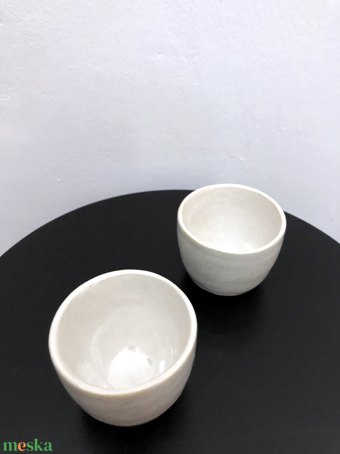 Gyöngyház fehér kerámia espresso pohárka - otthon & életmód - konyhafelszerelés, tálalás - tálalás - bögre & csésze - Meska.hu