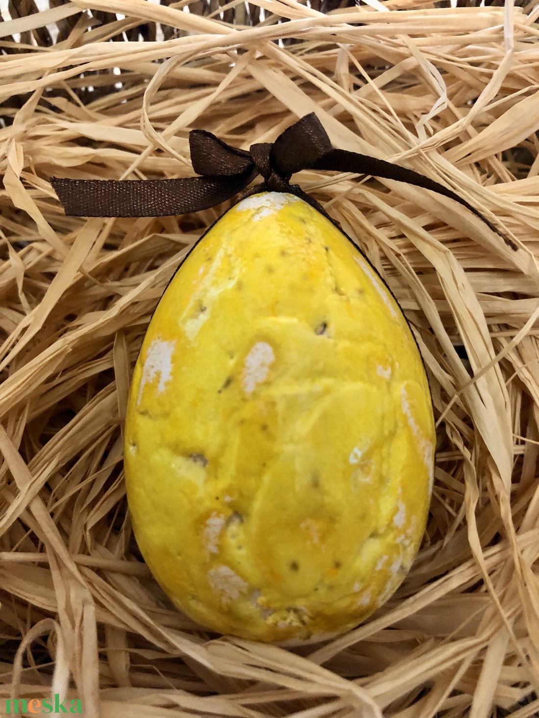 Sárga kerámia húsvéti tojások - otthon & életmód - dekoráció - dísztárgy - Meska.hu