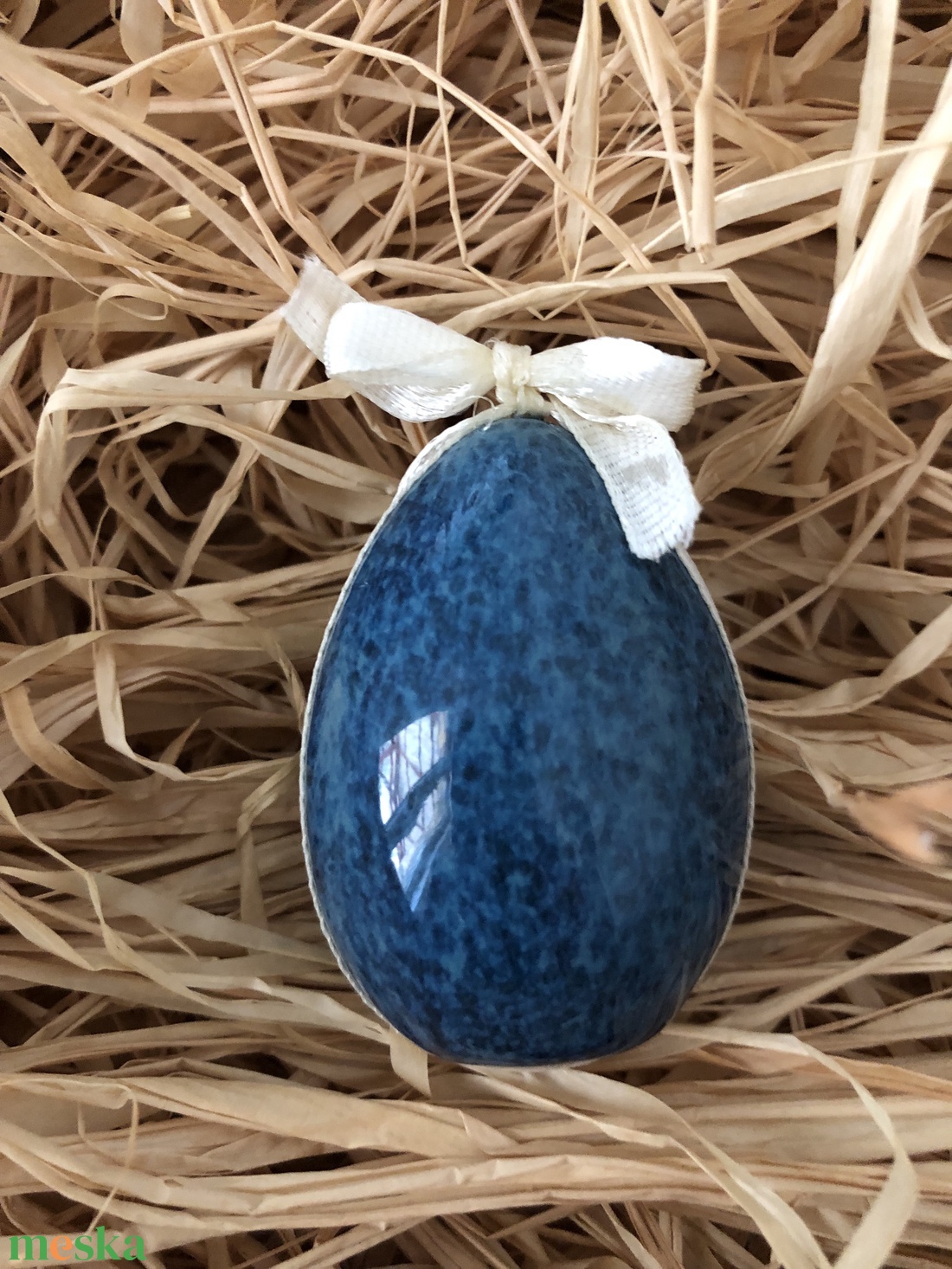 Kék húsvéti tojás - otthon & életmód - dekoráció - dísztárgy - Meska.hu