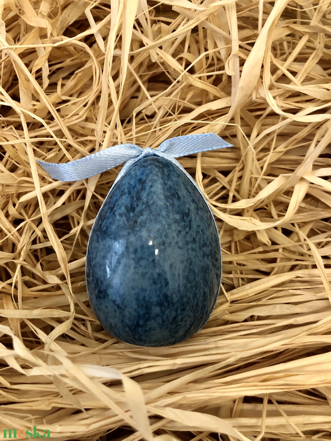 Kék húsvéti tojás - otthon & életmód - dekoráció - dísztárgy - Meska.hu