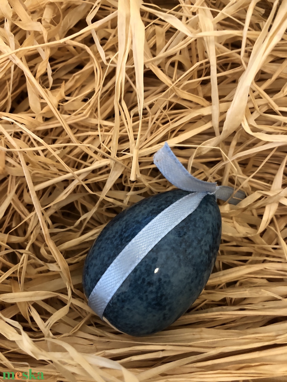 Kék húsvéti tojás - otthon & életmód - dekoráció - dísztárgy - Meska.hu