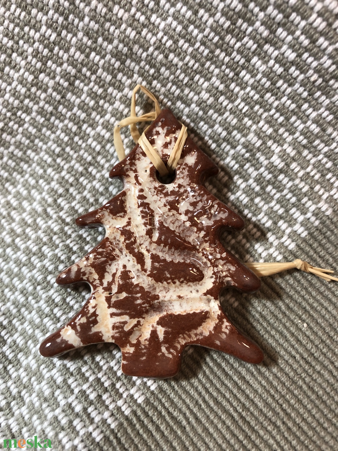 TerraCotta fenyőfa dísz - karácsony - karácsonyi lakásdekoráció - karácsonyfadíszek - Meska.hu