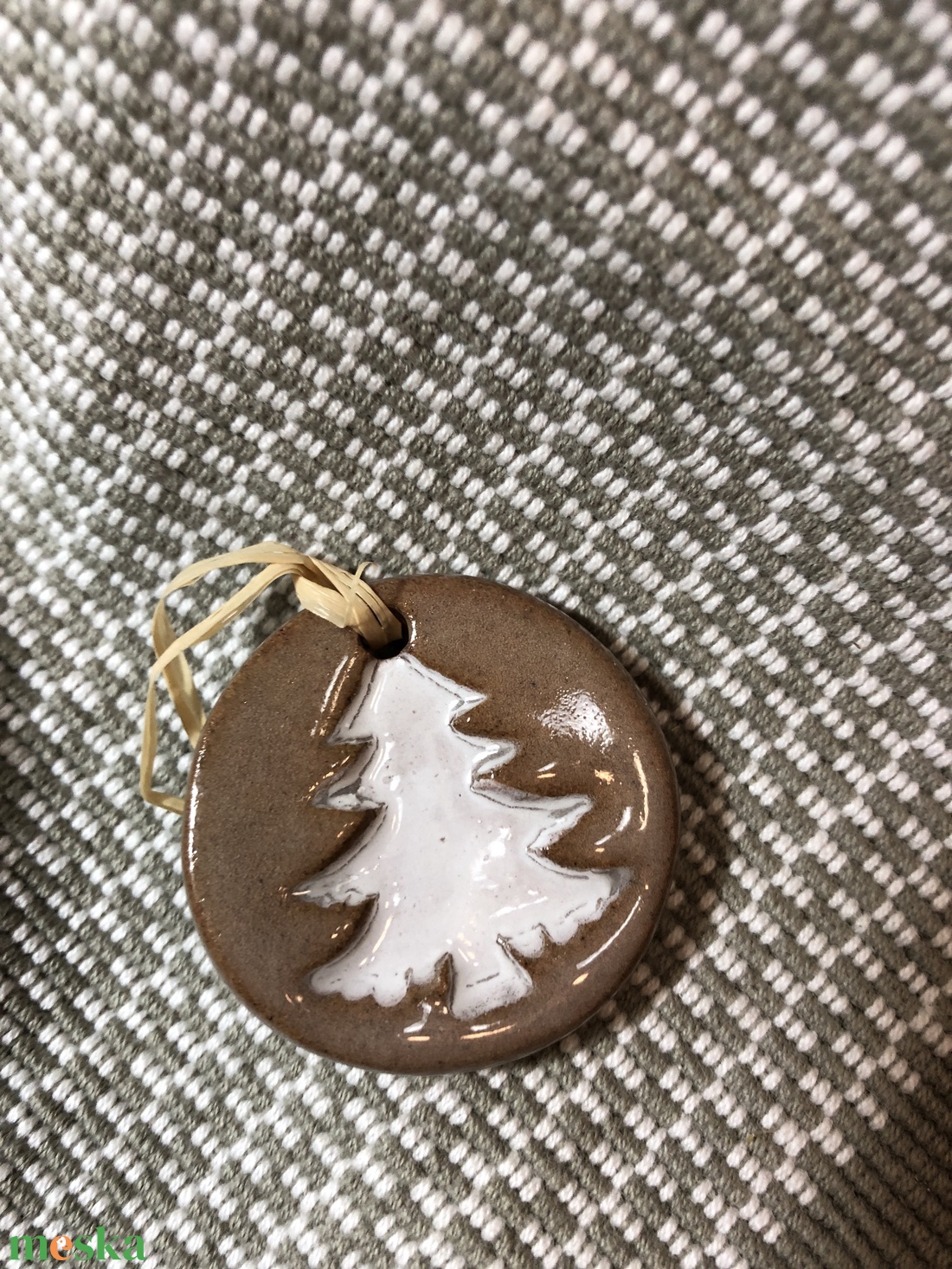 Karácsonyfa dísz - terrakotta - karácsony - karácsonyi lakásdekoráció - karácsonyfadíszek - Meska.hu