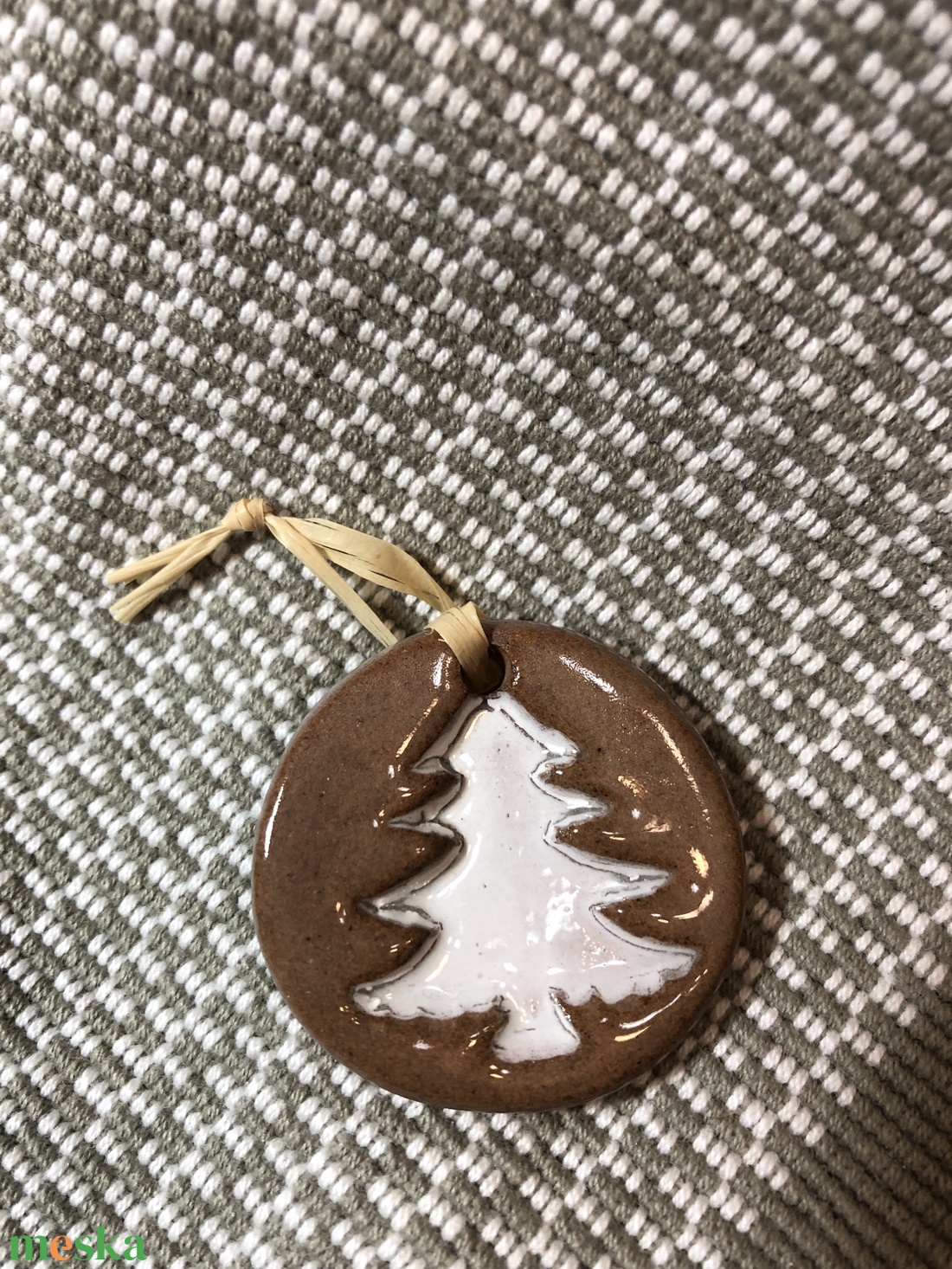 Karácsonyfa dísz - terrakotta - karácsony - karácsonyi lakásdekoráció - karácsonyfadíszek - Meska.hu