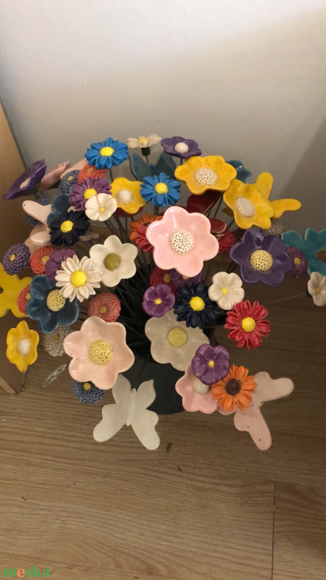 Kerámia virágok - otthon & életmód - dekoráció - virágdísz és tartó - csokor & virágdísz - Meska.hu