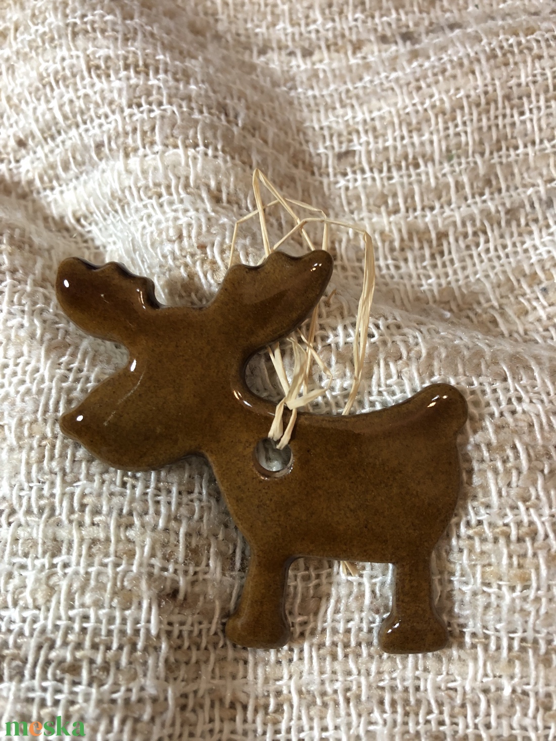 Szarvas karácsonyi dísz - karácsony - karácsonyi lakásdekoráció - karácsonyfadíszek - Meska.hu