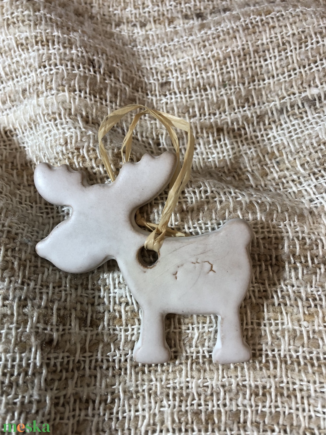 Szarvas karácsonyi dísz - karácsony - karácsonyi lakásdekoráció - karácsonyfadíszek - Meska.hu