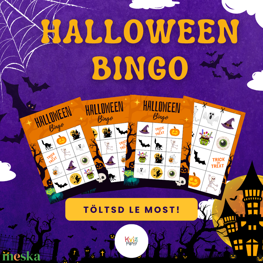 Helloweeni Bingo - játék & sport - táblajáték és kártyajáték - bingó - Meska.hu