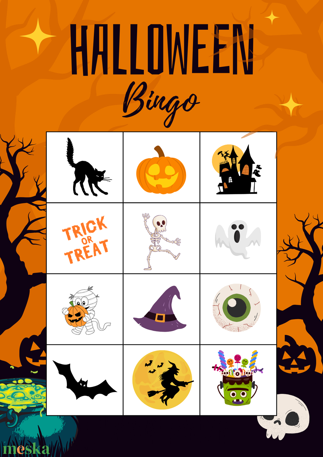 Helloweeni Bingo - játék & sport - táblajáték és kártyajáték - bingó - Meska.hu