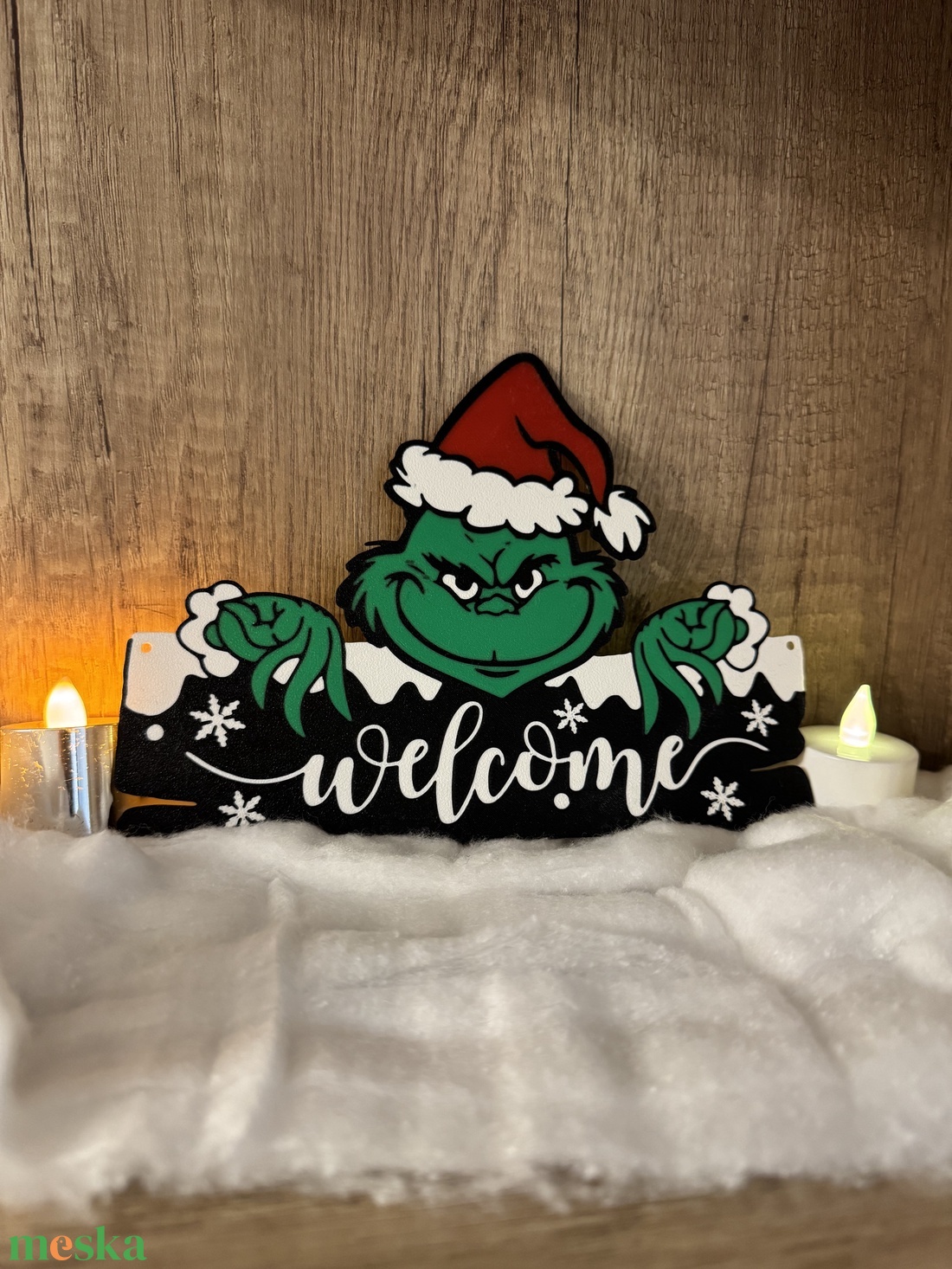 Grincs karácsonyi ajtódekoráció  - karácsony - karácsonyi lakásdekoráció - karácsonyi ajtódíszek - Meska.hu