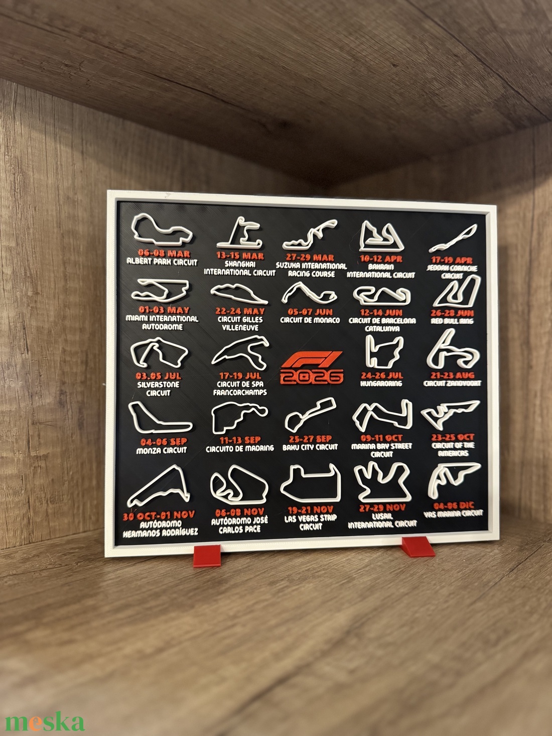 3D nyomtatott Forma 1 naptár � 2026 - otthon & életmód - papír, írószer - naptár & tervező - Meska.hu