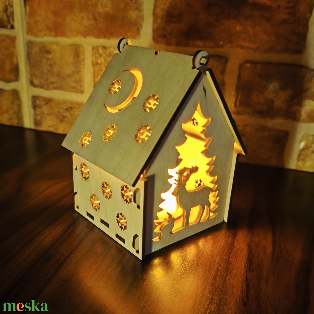 Karácsonyi kisház mécsestartó - karácsony - karácsonyi lakásdekoráció - karácsonyi fénydekoráció - Meska.hu