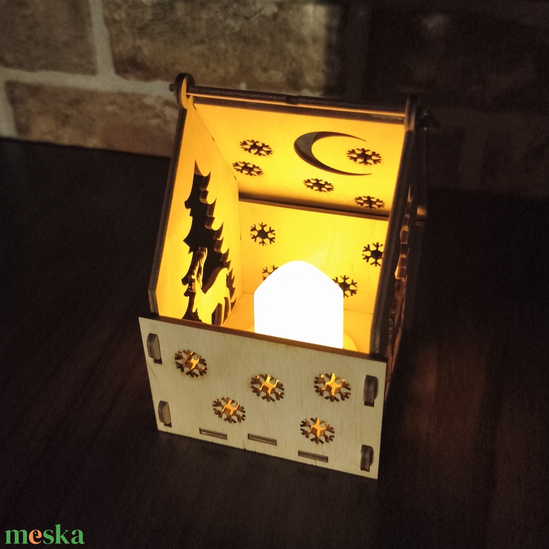 Karácsonyi kisház mécsestartó - karácsony - karácsonyi lakásdekoráció - karácsonyi fénydekoráció - Meska.hu