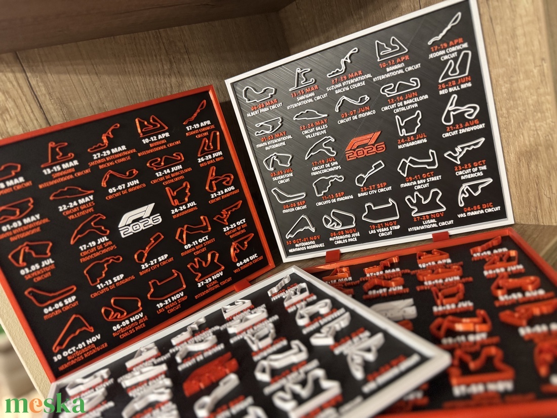 3D nyomtatott Forma 1 naptár � 2026 - otthon & életmód - papír, írószer - naptár & tervező - Meska.hu