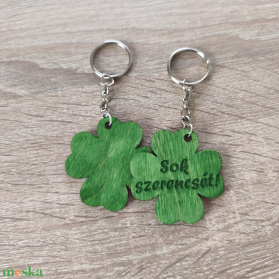 Szerencsehozó lóhere kulcstartó � �Sok szerencsét! felirattal - táska & tok - kulcstartó & táskadísz - kulcstartó - Meska.hu