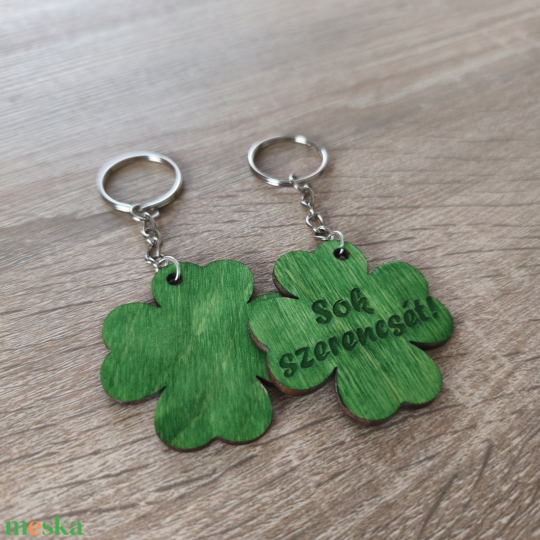 Szerencsehozó lóhere kulcstartó � �Sok szerencsét! felirattal - táska & tok - kulcstartó & táskadísz - kulcstartó - Meska.hu