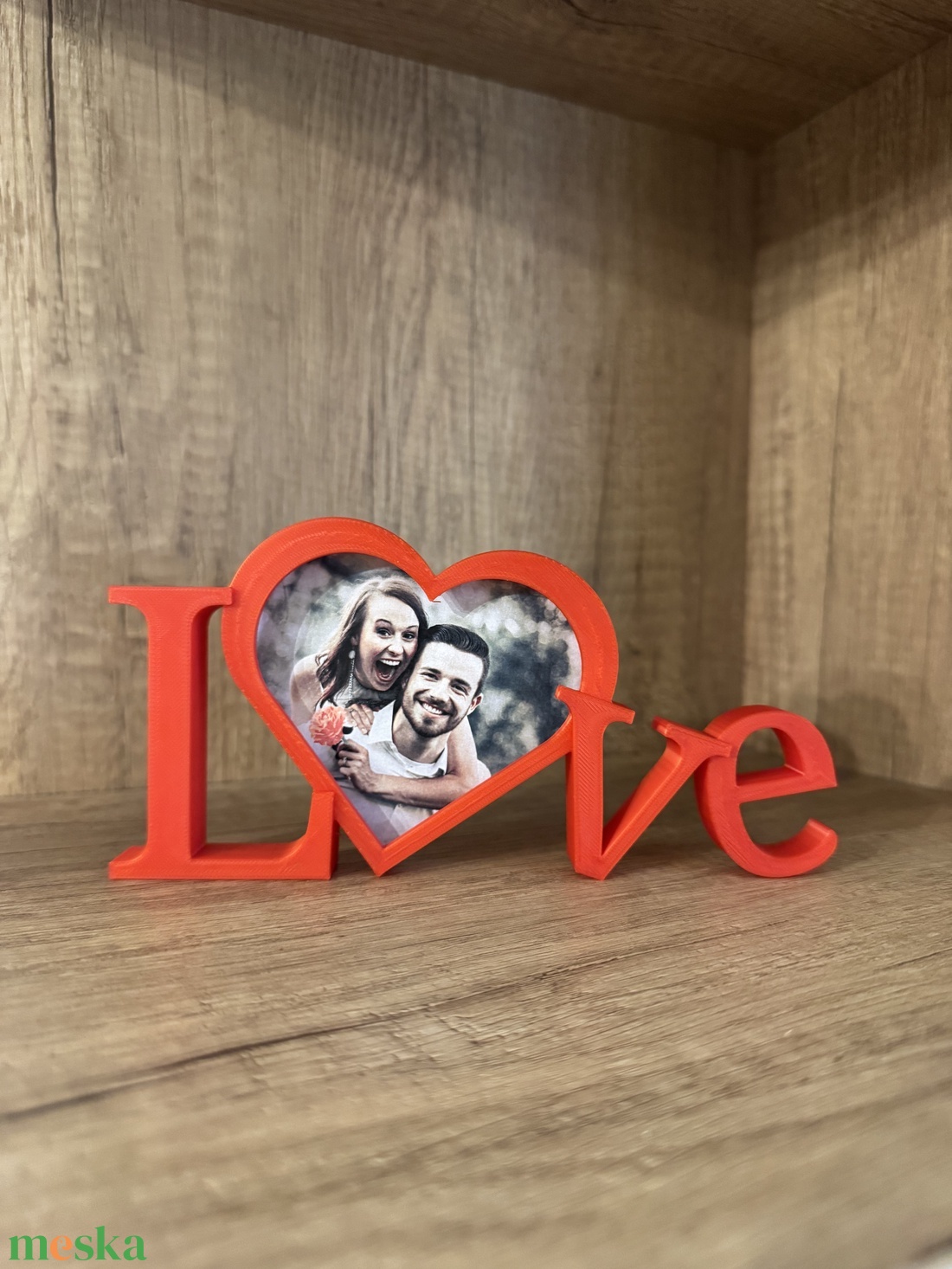 Szív alakú fényképtartó � LOVE felirattal - otthon & életmód - papír, írószer - album & fotóalbum - Meska.hu