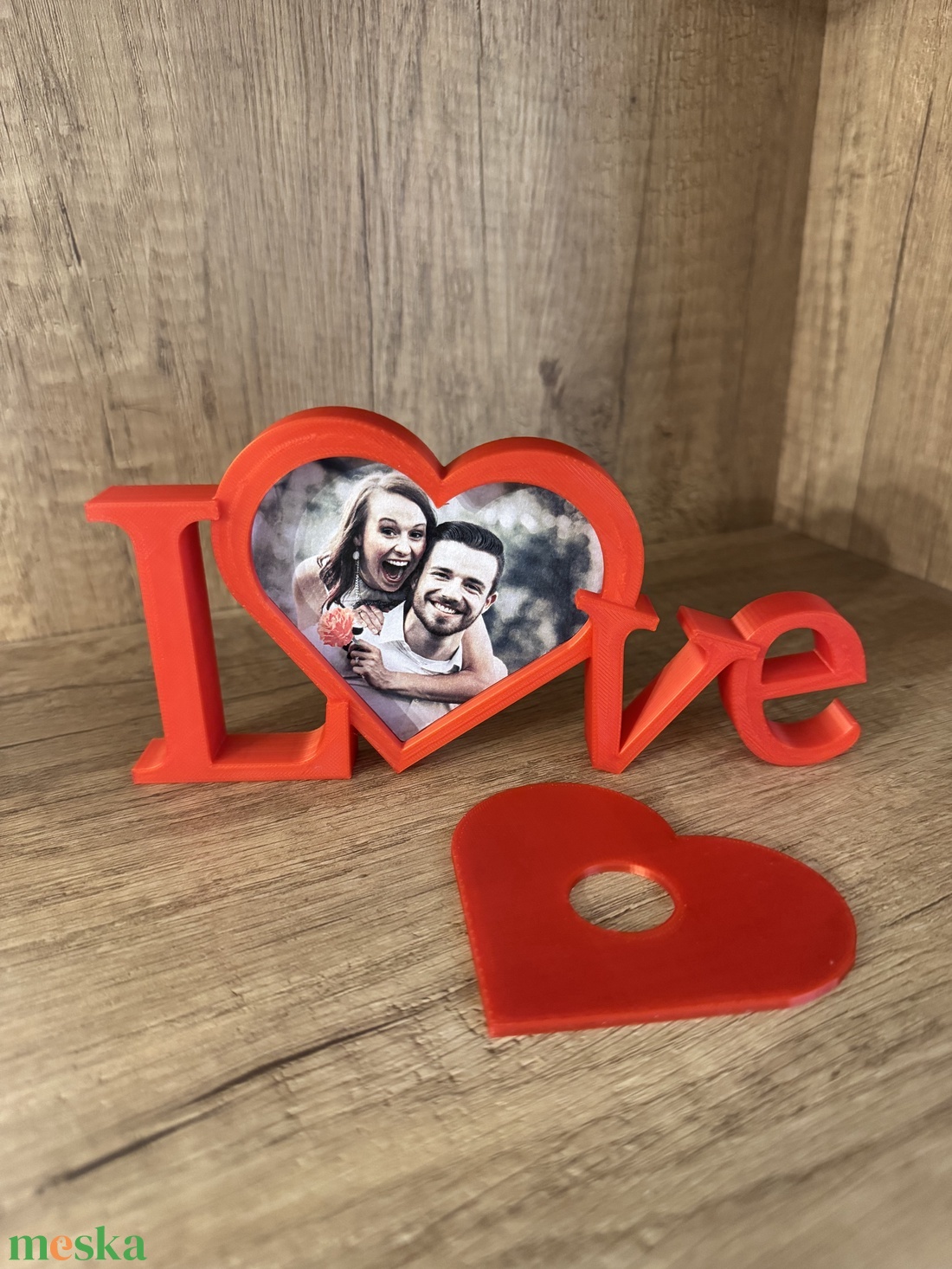 Szív alakú fényképtartó � LOVE felirattal - otthon & életmód - papír, írószer - album & fotóalbum - Meska.hu