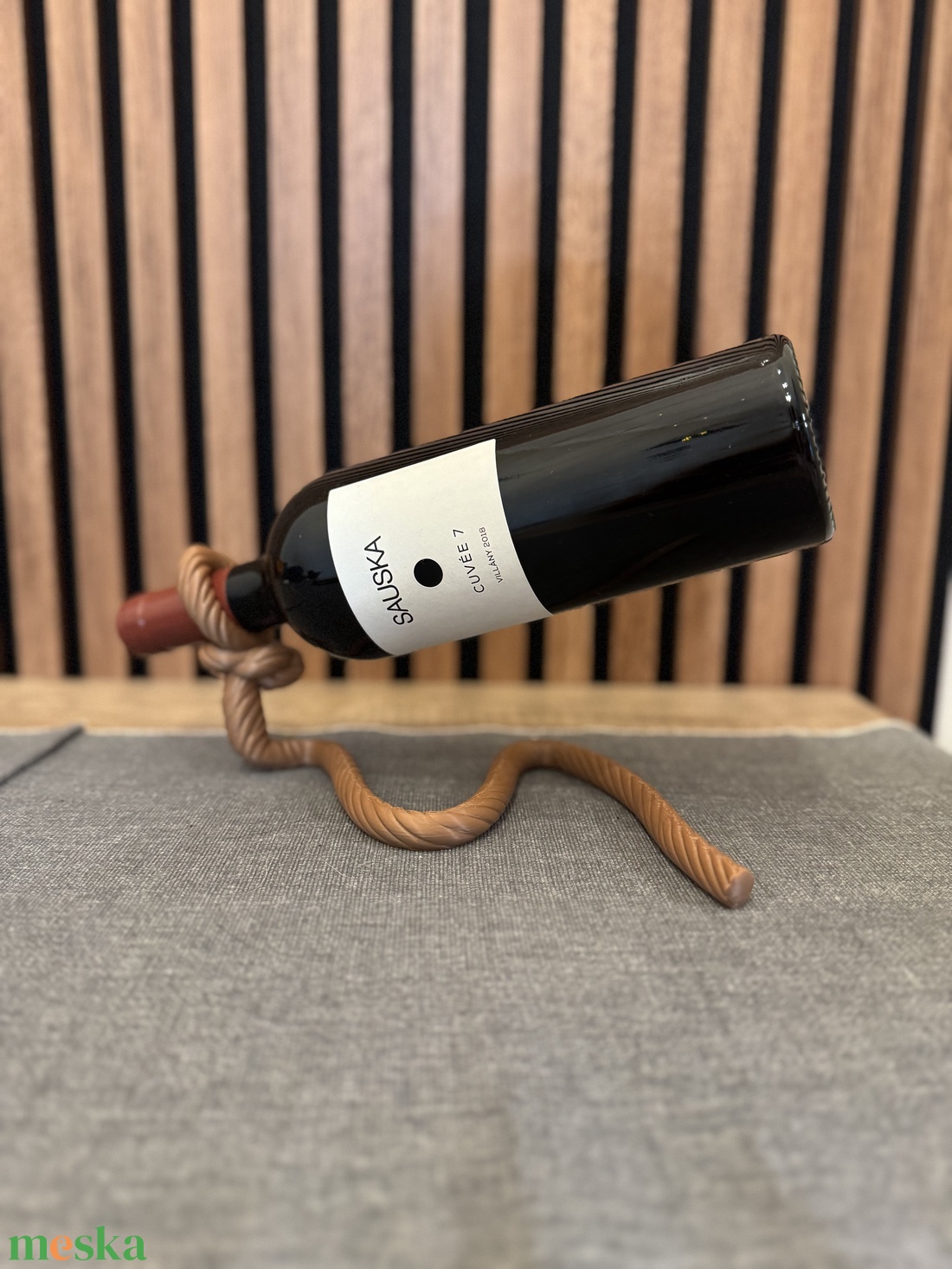 3D nyomtatott lebegő borosüveg tartó � kötél design - otthon & életmód - konyhafelszerelés, tálalás - tálalás - bortartó - Meska.hu