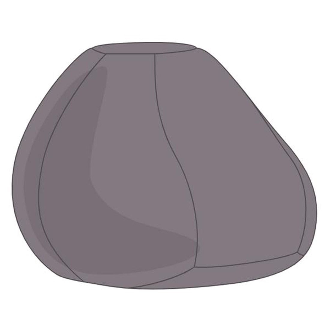 Szürke Babzsák Puff Huzat -  - Meska.hu